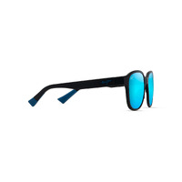 Maui Jim Noa Asian Fit B649-02 Matte Black / Blue Hawaii Polarised Lenses