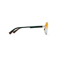 Maui Jim Keawawa DGS620-16 Shiny Gold w Green / Dual Mirror Gold to Silver Polarised Lenses