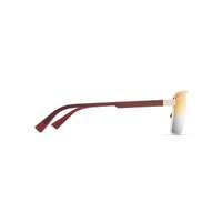 Maui Jim Piha DGS621-16 Shiny Gold w Burgundy / Dual Mirror Gold to Silver Polarised Lenses