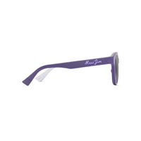 Maui Jim Ihupani Asian Fit 658-28 Matte Dark Violet w Purple Int / Neutral Grey Polarised Lenses