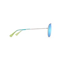 Maui Jim Hauoli B665-17B Shiny Silver w Blue & Green / Blue Hawaii Polarised Lenses