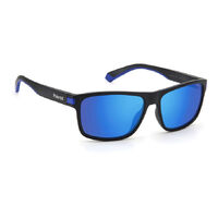 Polaroid PLD 2121/S 0VK 5X 58 Matte Black Blue / Blue Mirror Polarised Lenses