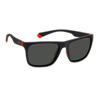 Polaroid PLD 2141/S BLX M9 57 Matte Black Red / Grey Polarised Lenses