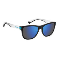 Polaroid PLD 2138/S 0VK 5X 56 Matte Black Blue / Blue Mirror Polarised Lenses