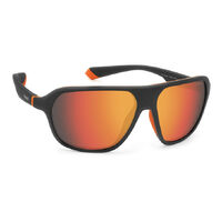 Polaroid PLD 2152/S RC2 OZ 59 Matte Black Orange / Red Mirror Polarised Lenses