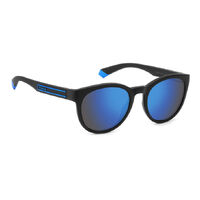 Polaroid PLD 2150/S OY4 5X 52 Black Azure / Blue Mirror Polarised Lenses