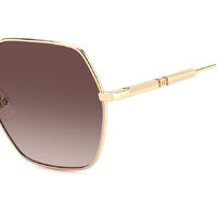 Carolina Herrera HER 0183/S BKU HA 55 Gold Nude / Brown Gradient Lenses