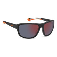 Polaroid Sport PLD 7049/S 8LZ BG 62 Black Orange / Red Mirror Polarised Lenses