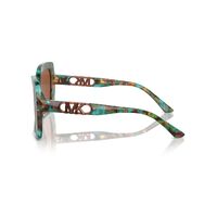 Michael Kors Nice MK2213 400073-57 Teal Graphic Tortoise / Amber Lenses