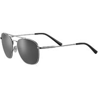 Serengeti Carroll Large SS598001 Matte Silver / Smoke Photochromic Polarised Lenses