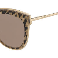 Jimmy Choo NILE/S XMG 2M 63 Gold Black Animal / Brown Lenses