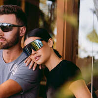 Revo Omega RE 1213 01 GO Matte Black / Drive Polarised Lenses