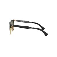 Ray-Ban RB3507 136/N5-51 Clubmaster Aluminum Black On Gold / Green Polarised Lenses