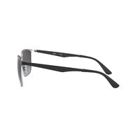 Ray-Ban RB3569 90048G-59 Black On Silver / Light Grey Gradient Dark Grey Lenses