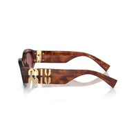 Miu Miu MU11WS 11Q08S-54 Striped Tobacco / Dark Violet Lenses