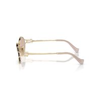 Miu Miu MU52YS ZVN20F-54 Pale Gold / Pink Gold Mirror Lenses