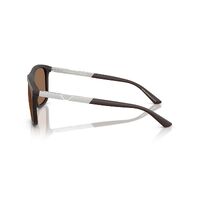 Emporio Armani EA4237 6186EF-57 Matte Dark Brown / Dark Brown w Gold Mirror Lenses