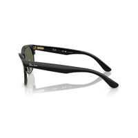 Ray-Ban RBR0504S 67839A-54 Clubmaster Reverse Black On Black / Dark Green Polarised Lenses