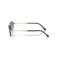 Ray-Ban RB3749 92723F-55 Black On Rose Gold / Clear Gradient Blue Lenses