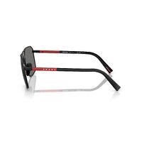 Prada Linea Rossa PSA50S 1BO02G-60 Matte Black / Dark Grey Polarised Lenses