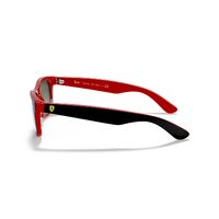 Ray-Ban RB2132M F63830-55 New Wayfarer Scuderia Ferrari Collection Black / Silver Flash Mirror Lenses