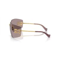 Miu Miu MU54YS 5AK06I-80 Gold / Light Purple Brown Lenses