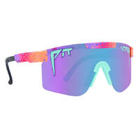 Pit Viper The Copacabana Orange Red w Teal Splatter / Blue Purple Revo Polarised Lenses