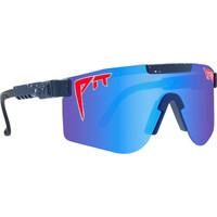 Pit Viper The Basketball Team Double Wide Navy and Red / Blue Mirror Polarised Lenses