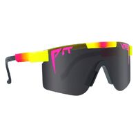 Pit Viper The Italo Single Wide Yellow & Pink / Smoke Polarised Lenses