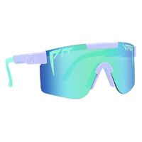 Pit Viper The Moontower Single Wide Lilac w Teal / Blue Green Mirror Polarised Lenses