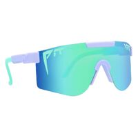 Pit Viper The Moontower Double Wide Lilac w Teal / Blue Green Mirror Polarised Lenses