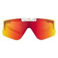 Pit Viper The Heater Flip-Offs White Splatter / Red Mirror Polarised Lenses