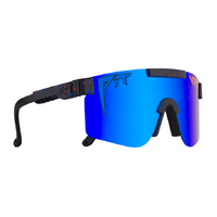 Pit Viper The Absolute Liberty Black Blue w Red Splatter / Blue Revo Polarised Lenses