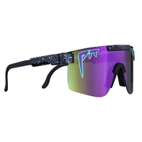 Pit Viper The Night Fall Black Pink w Blue Splatter / Purple Revo Polarised Lenses