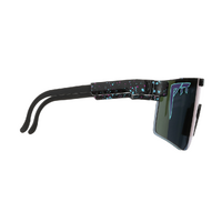 Pit Viper The Night Fall Double Wide Black Pink w Blue Splatter / Purple Revo Polarised Lenses