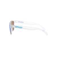 Oakley Youth Frogskins XS OO9006-1553 Polished Clear / Prizm Sapphire Lenses