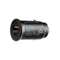 3SIXT Car Charger 27W USB-C + USB-A QC 2.0 Black