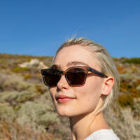 Otis Interlude 203-2404 Eco Matte Hinton Tortoise / Green Lenses