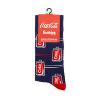 Foot-ies Organic Cotton Novelty Sock Coca-Cola Bottles Navy/Red