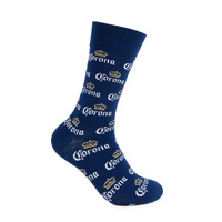 Foot-ies Corona Organic Cotton Socks Corona Logo Navy Size 8 to 13