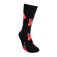 Foot-ies Coca-Cola Organic Cotton Socks Coke Summer Cup Black Size 8 to 13