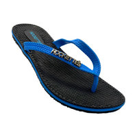 Rockettes Platinum Weave Thongs Black & Blue Available In A Variety Of Sizes