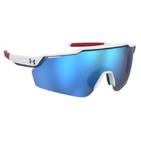 Under Armour UA Levelup WWK W1 99 Matte White Blue / Blue Mirror Lenses