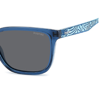 Polaroid Kids PLD 8063/S ZX9 M9 49 Blue Azure / Grey Polarised Lenses