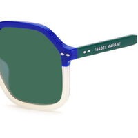 Isabel Marant IM 0049/G/S 5L7 QT 55 Blue Ivory / Green Lenses