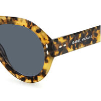 Isabel Marant IM 0001/N/S EPZ KU 57 Yellow Havana / Blue Avio Lenses