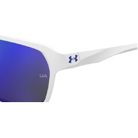 Under Armour UA Dominate WWK W1 62 Matte White Blue / Blue Mirror Lenses