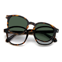 Polaroid Clip-On PLD 6203/CS 086 UC 49 Havana / Green Polarised Lenses