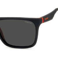 Polaroid PLD 2141/S BLX M9 57 Matte Black Red / Grey Polarised Lenses