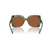 Michael Kors Nice MK2213 400073-57 Teal Graphic Tortoise / Amber Lenses